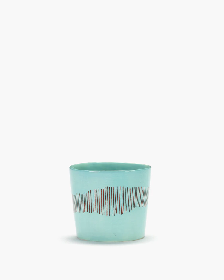 Espressokopje Feast 15 Cl Azure Swirl-Stripes Rood