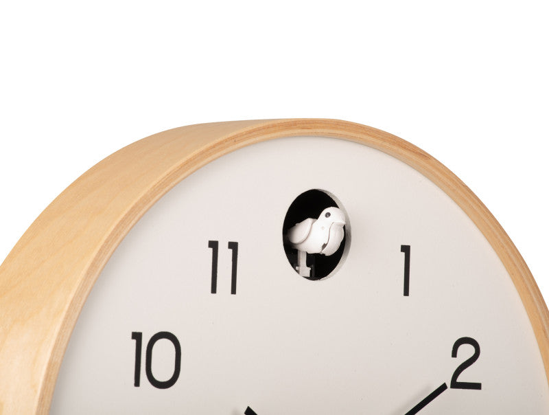 Klok Cuckoo Natural Wall Clock D31,5 cm Wit