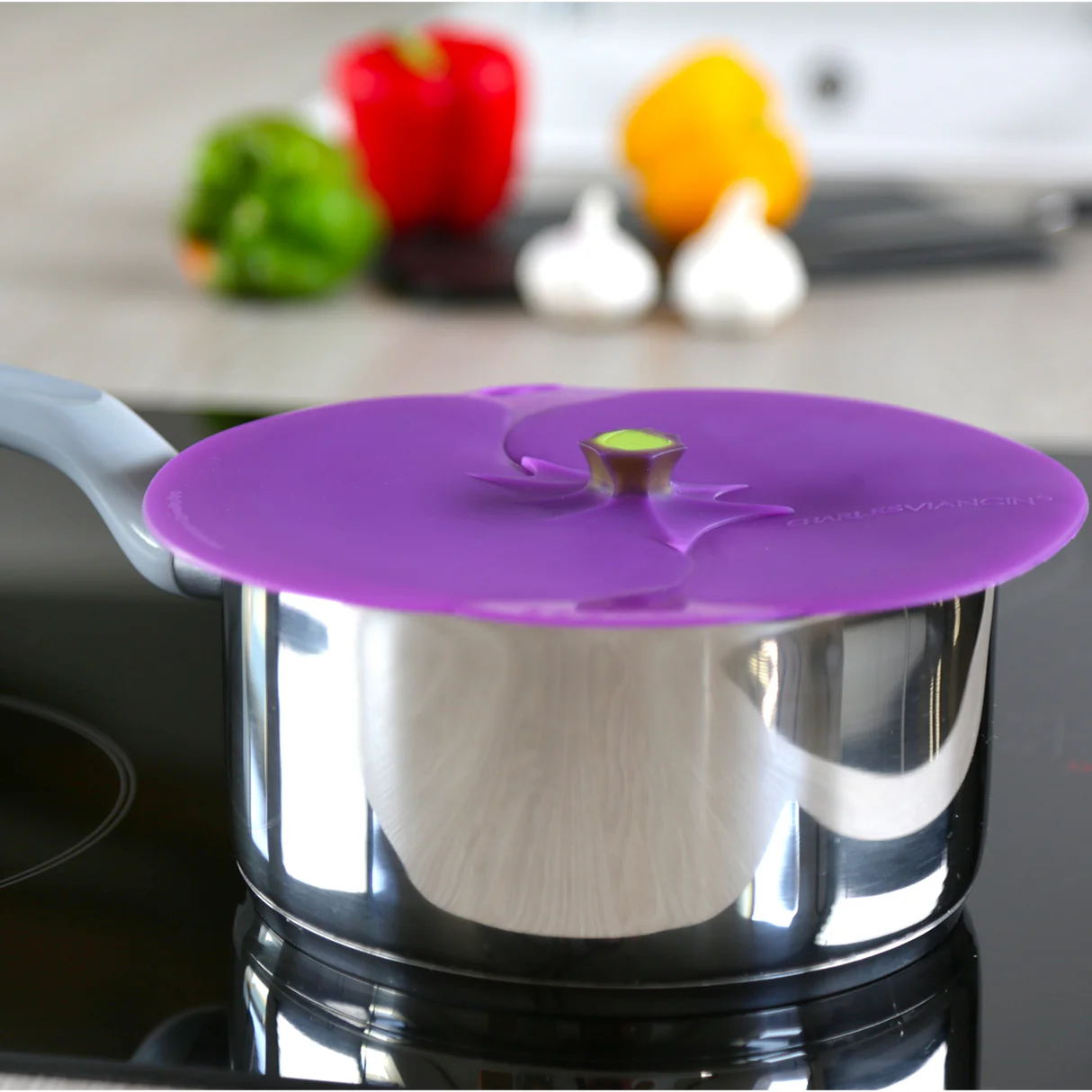 Deksel Aubergine M 20 cm