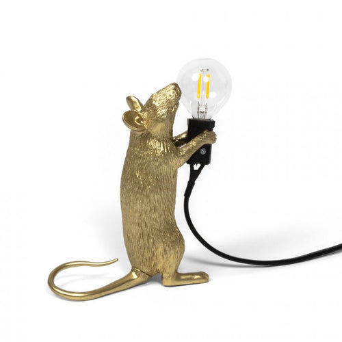 Lamp Seletti Mouse Standing Gold