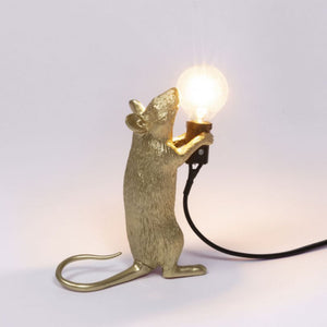 Lamp Seletti Mouse Standing Gold