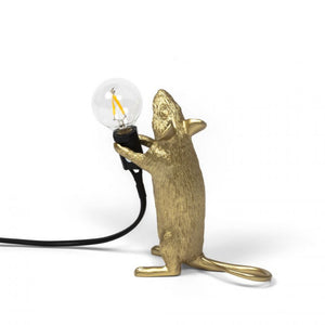 Lamp Seletti Mouse Standing Gold