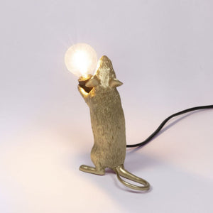 Lamp Seletti Mouse Standing Gold