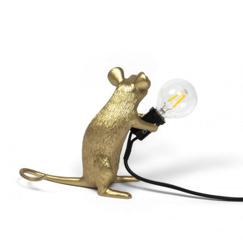 Lamp Seletti Mouse Sitting Gold