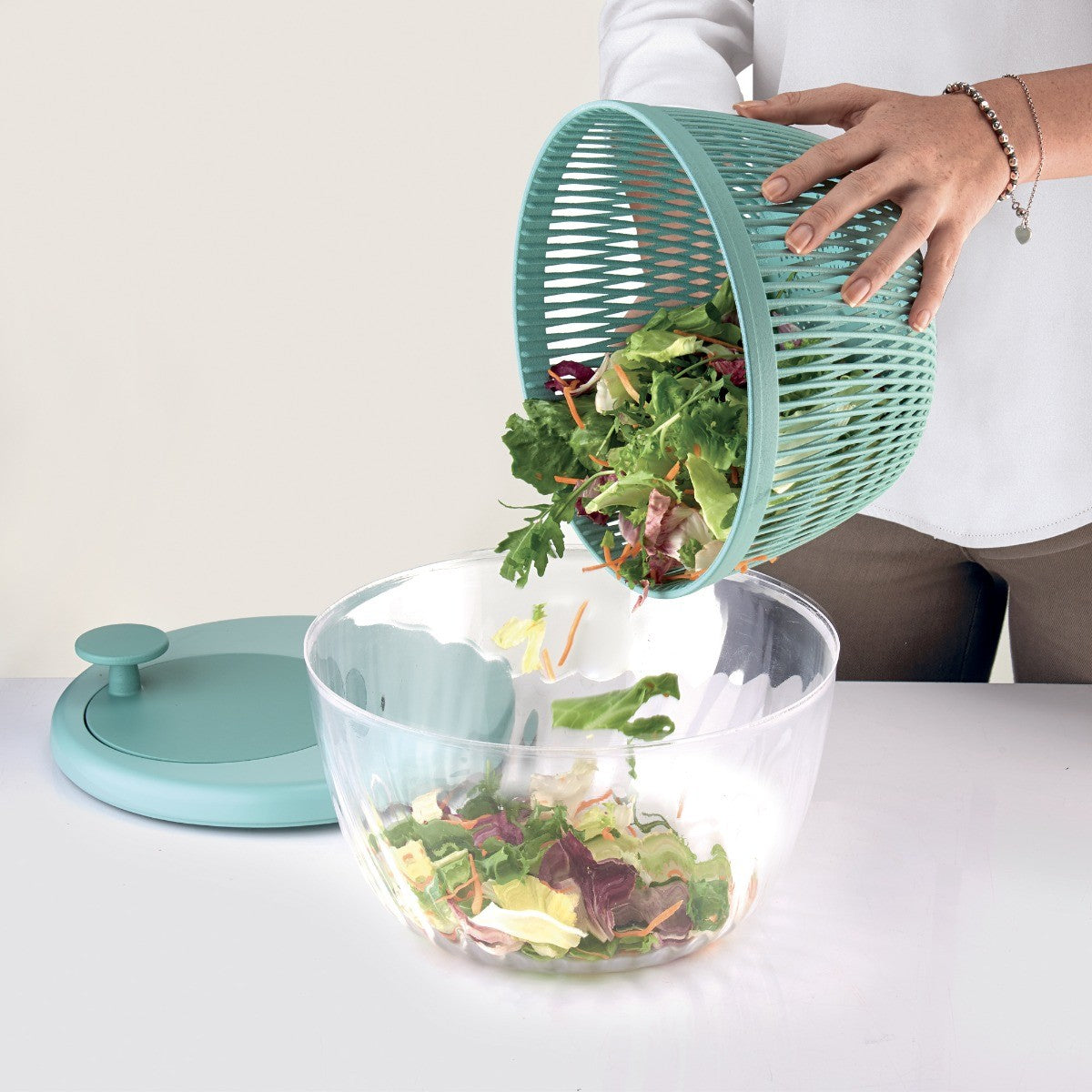 <transcy>Salad spinner Spin & Store Guzzini 26 cm</transcy>