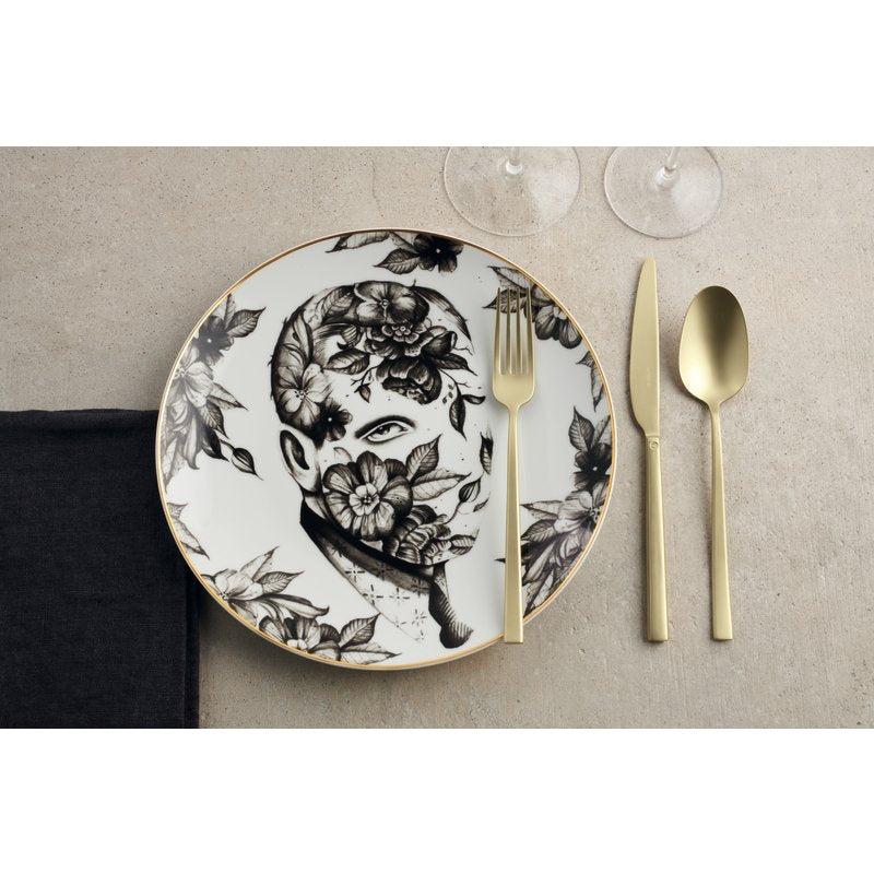 <transcy>Cutlery Rock Set 24 pieces Rock Antique Champagne</transcy>