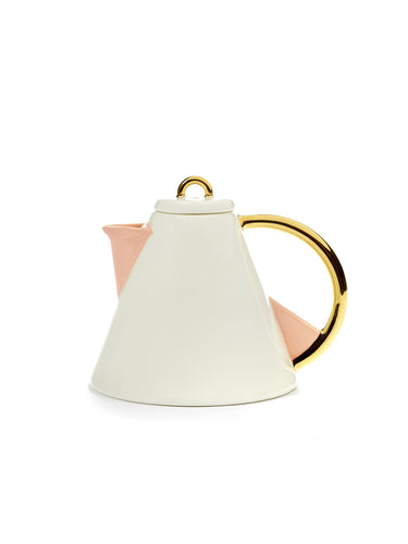 Theepot Desiree L L15,5 B14,4 H12 Wit Goud Roze