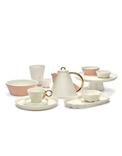 Afbeelding in Gallery-weergave laden, Theepot Desiree L L15,5 B14,4 H12 Wit Goud Roze