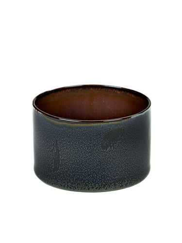 BEKER CYLINDER LAAG D7,5 H5 DARK BLUE / RUST