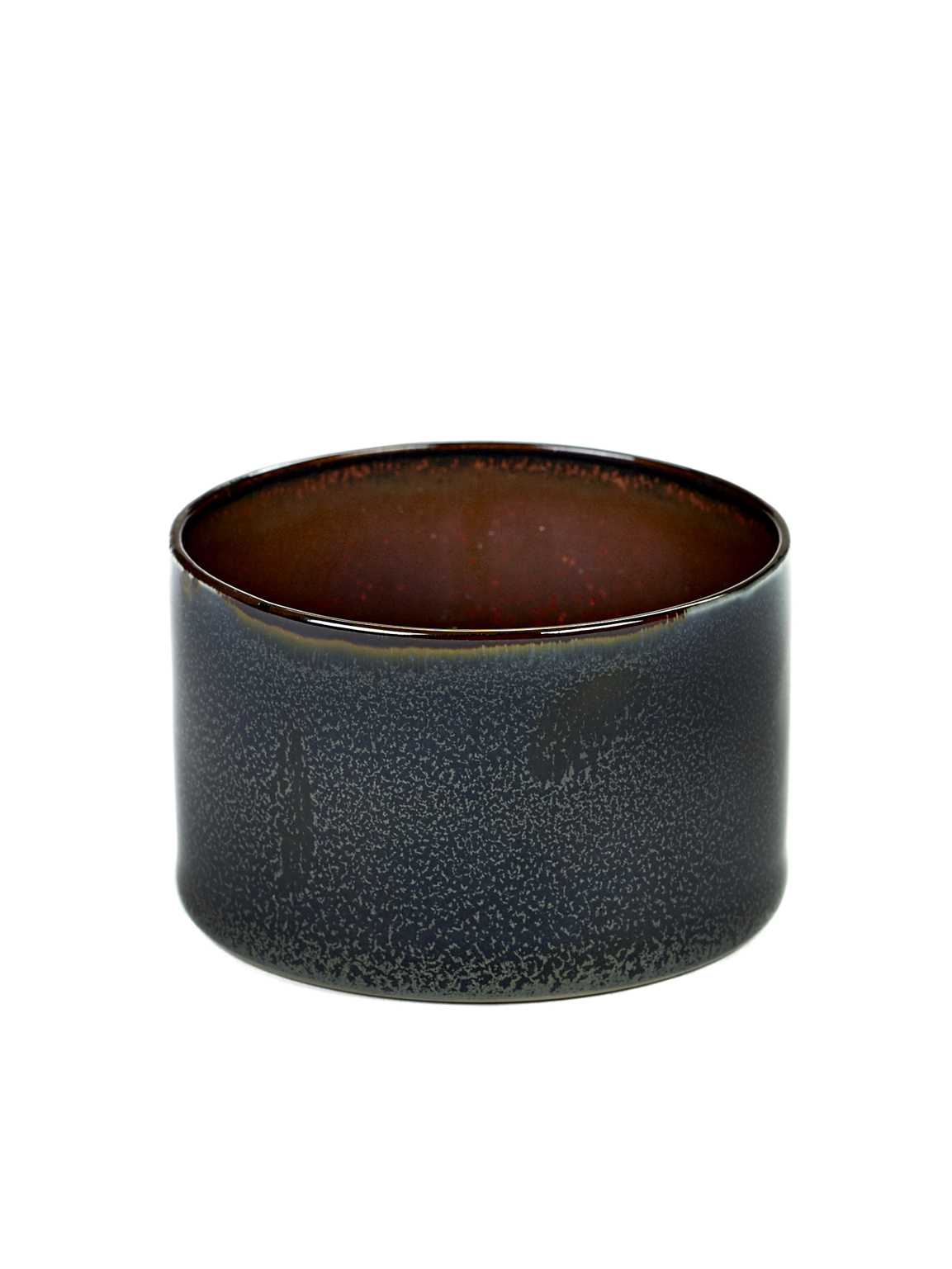 BEKER CYLINDER LAAG D7,5 H5 DARK BLUE / RUST