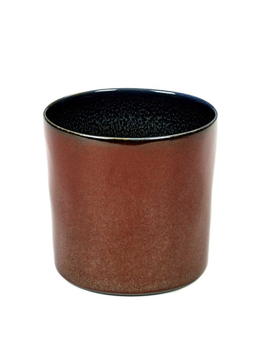 BEKER CYLINDER HOOG D7,5 H7,5 RUST / DARK BLUE