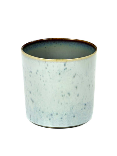 BEKER CYLINDER HOOG D7,5 H7,5 LIGHT BLUE / SMOKEY BLUE