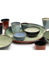 Afbeelding in Gallery-weergave laden, BOWL XL D18,4 H7,1 MISTY GREY / DARK BLUE