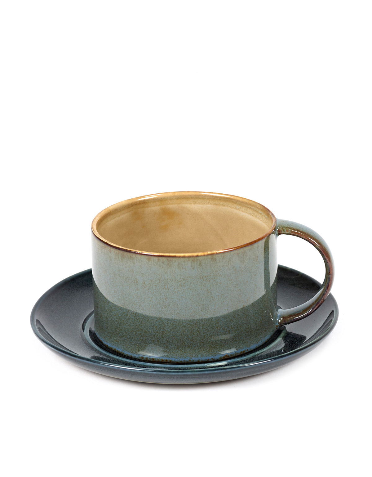 <transcy>PLATE COFFEE BAG D8 / D13.5 H1.2 DARK BLUE</transcy>