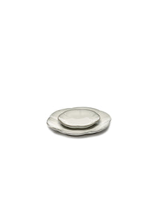 Bord Inku Geribbeld M D13,9 H1,3 cm Wit