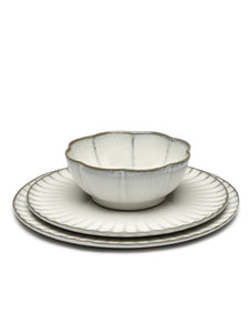 Kom Inku Geribbeld XL D15 H6 cm Wit