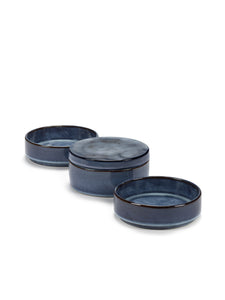 Kom Pure Set 3 Stapelbaar D14 H15 Donker Blauw