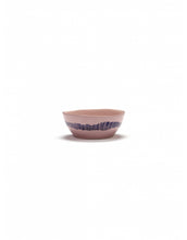 Afbeelding in Gallery-weergave laden, Kom Feast L D18 X H8 Cm Delicious Pink Swirl-Stripes Blauw