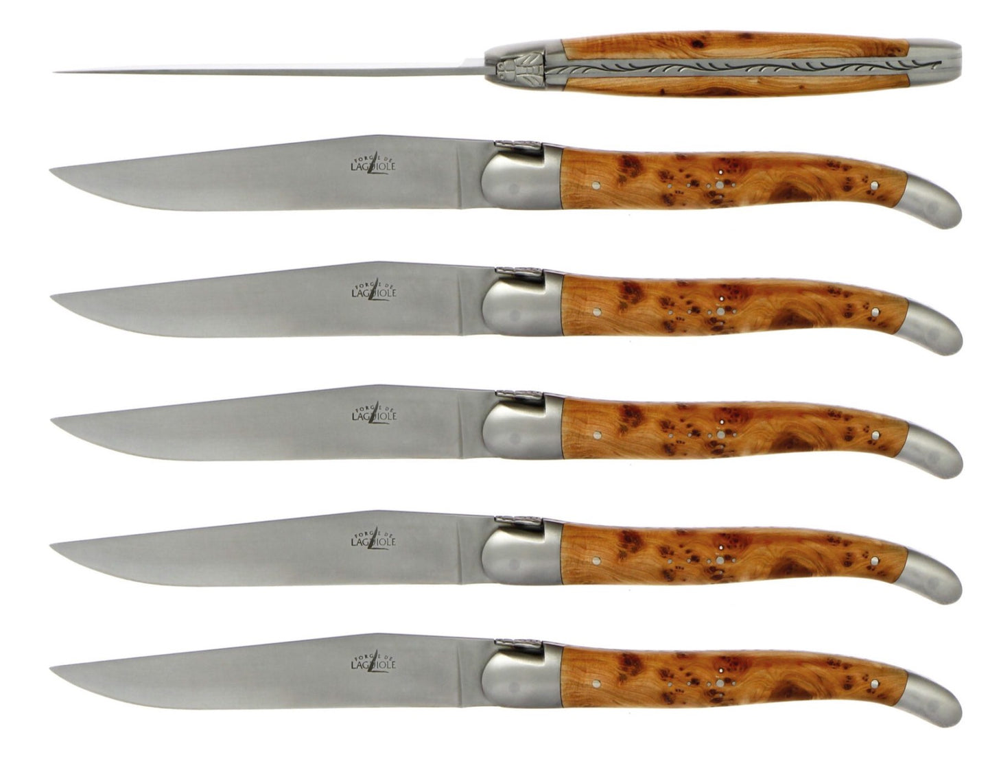 Messen Forge De Laguiole Juniper handle Set van 6