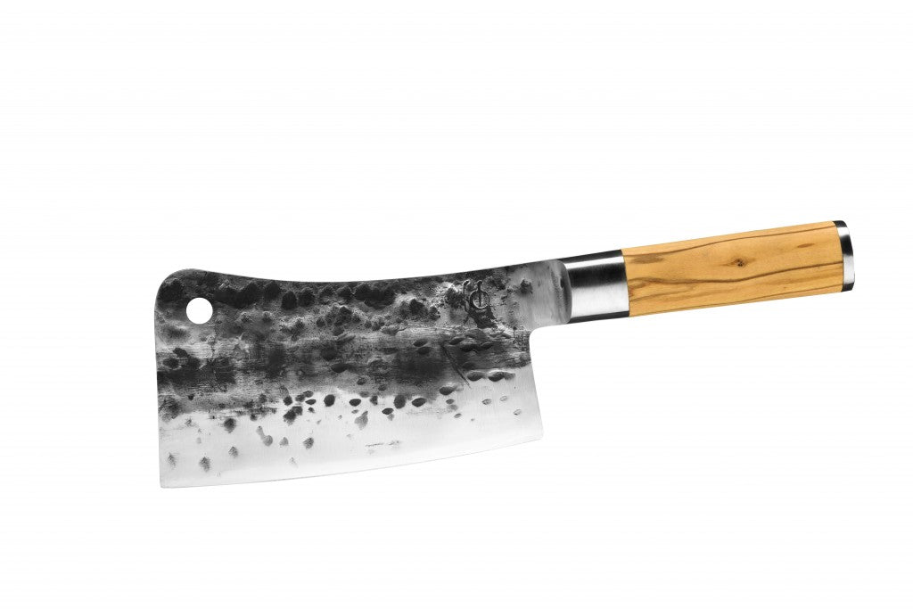 <transcy>Knife Forged Cleaver Olive Wood</transcy>