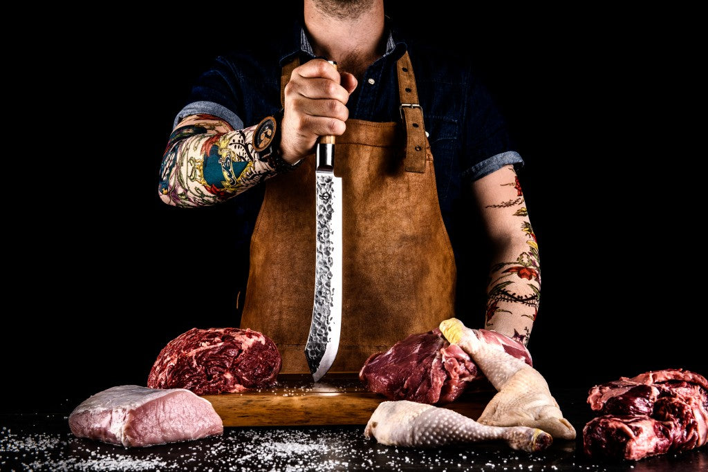 <transcy>Knife Forged Olive Wood Butcher Knife Butcher</transcy>