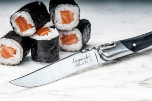 Steakmessen Laguiole Luxury Set 6 Zwart Ebbenhout
