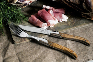 Vorken Laguiole Luxury Set 6 Olijfhout