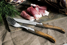 Afbeelding in Gallery-weergave laden, Steakmessen Laguiole Luxury Set 6 Olijfhout