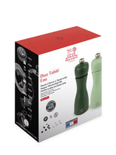 Afbeelding in Gallery-weergave laden, Pepermolen Peugeot Tahiti Duo Set Zout &amp; Peper 15 cm Mos + Munt
