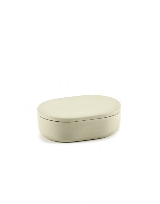 Potje met Deksel Cose Ovaal S L10,2 B7 H3,3 Beige