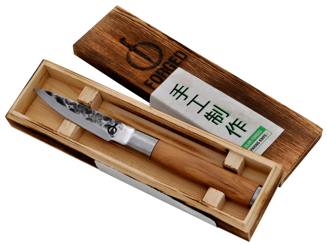 <transcy>Knife Forged Olive Wood Paring Knife</transcy>