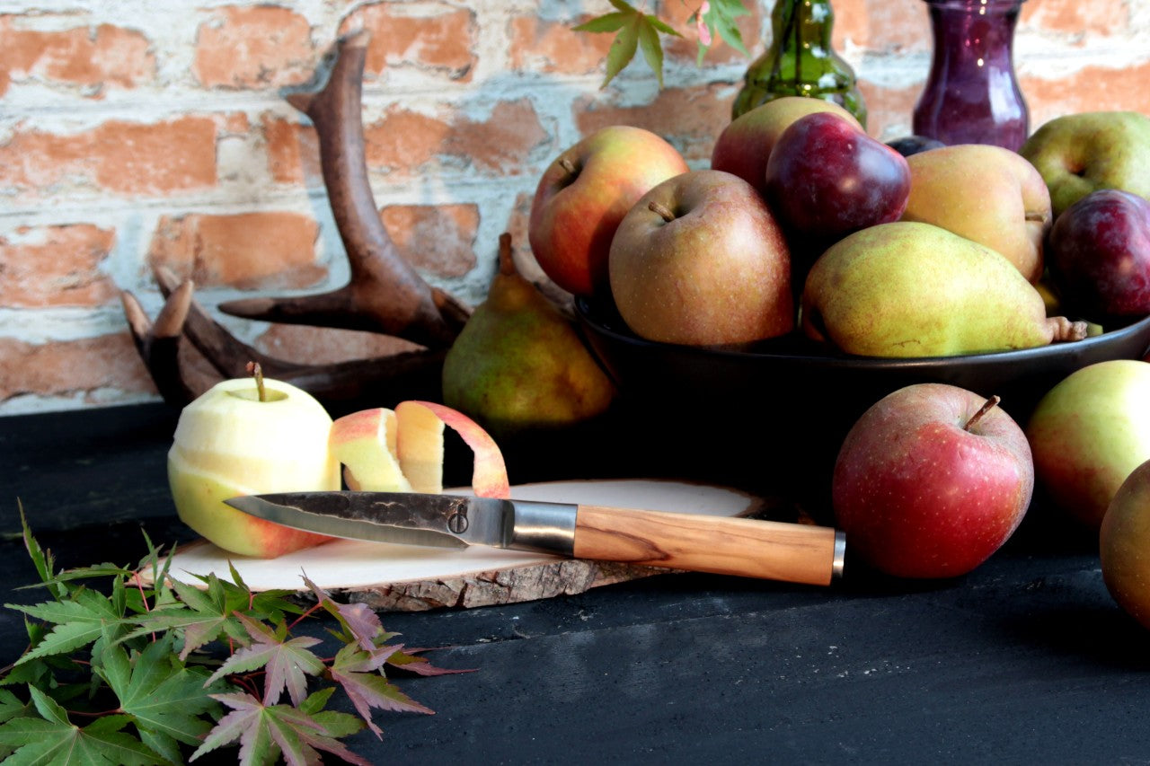 <transcy>Knife Forged Olive Wood Paring Knife</transcy>