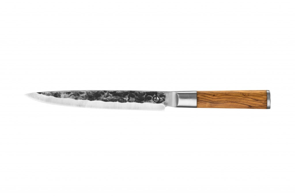 <transcy>Knife Forged Olive Wood Carving Knife</transcy>