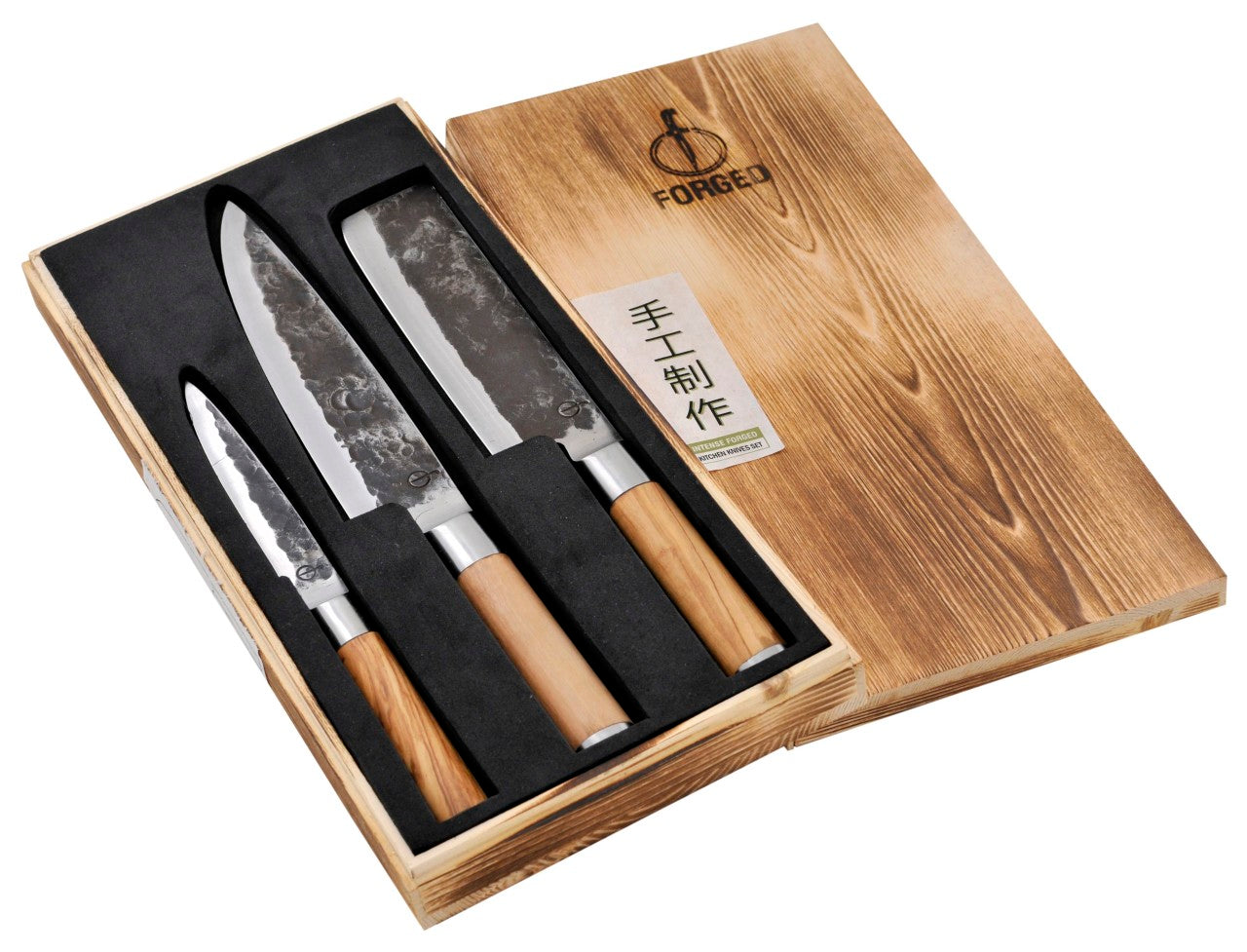 <transcy>Knife Forged Olive Wood Luxury Set 3</transcy>