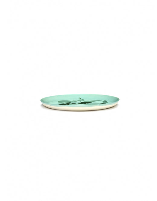 <transcy>Plate Feast L L26 X W26 X H2 Cm Azure Paprika Green</transcy>