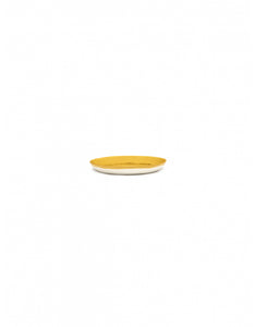 Bord Feast Xs D16 X H2 Cm Sunny Yellow Swirl-Dots Zwart