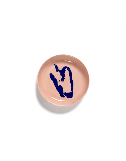 <transcy>Plate High Feast L22 X W22 X H4 Cm Delicious Pink Paprika Blue</transcy>