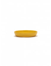 Afbeelding in Gallery-weergave laden, Bord Hoog Feast D22 X H4 Cm Sunny Yellow Swirl-Dots Zwart