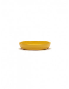 Bord Hoog Feast D22 X H4 Cm Sunny Yellow Swirl-Dots Zwart