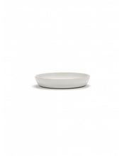 Afbeelding in Gallery-weergave laden, Bord Hoog Feast D22 X H4 Cm Wit Swirl-Stripes Rood