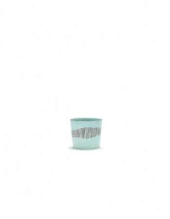 Espressokopje Feast 15 Cl Azure Swirl-Stripes Rood