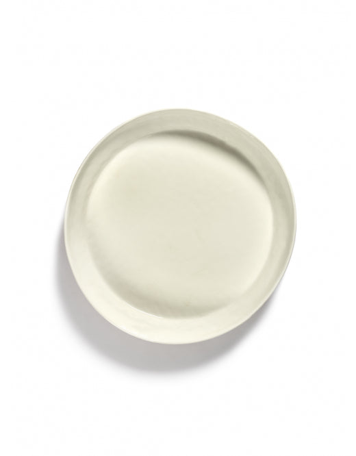 <transcy>Serving bowl Feast M L36 X W36 H6 cm White Swirl-Stripes Red</transcy>