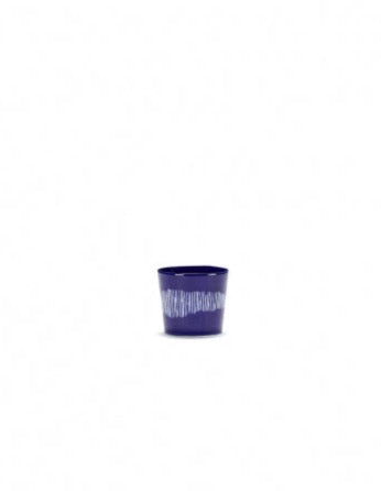 Espressokopje Feast 15 Cl Lapis Lazuli Swirl-Stripes Wit