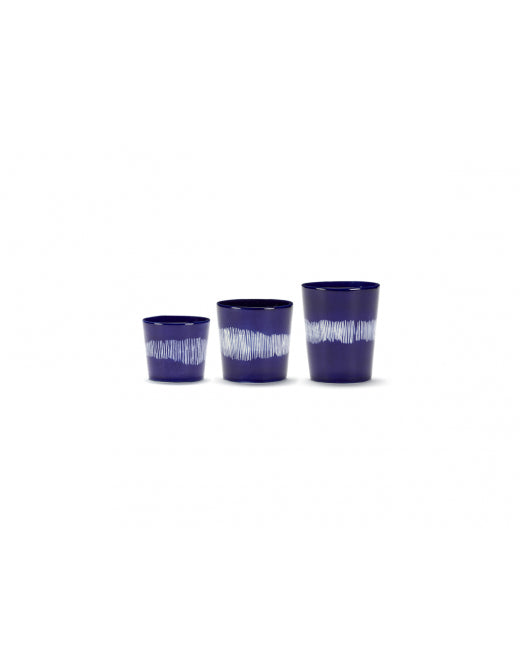 Espressokopje Feast 15 Cl Lapis Lazuli Swirl-Stripes Wit