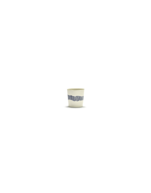 Koffiekop Feast 25 Cl Wit Swirl-Stripes Blauw