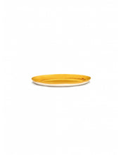 Afbeelding in Gallery-weergave laden, Bord Feast L D26,5 X H2 Cm Sunny Yellow Swirl-Stripes Rood