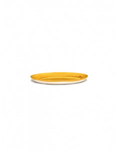 Bord Feast L D26,5 X H2 Cm Sunny Yellow Swirl-Stripes Rood