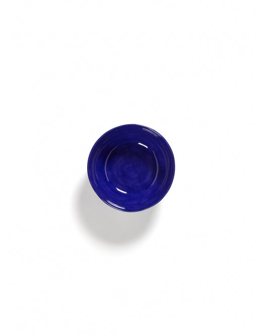 <transcy>Bowl Feast L L18 X W18 X H8 Cm Lapis Lazuli Swirl-Stripes White</transcy>