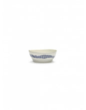 Afbeelding in Gallery-weergave laden, Kom Feast L D18 X H8 Cm Wit Swirl-Stripes Blauw