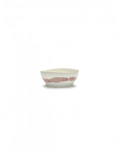Kom Feast L D18 X H8 Cm Wit Swirl-Stripes Rood